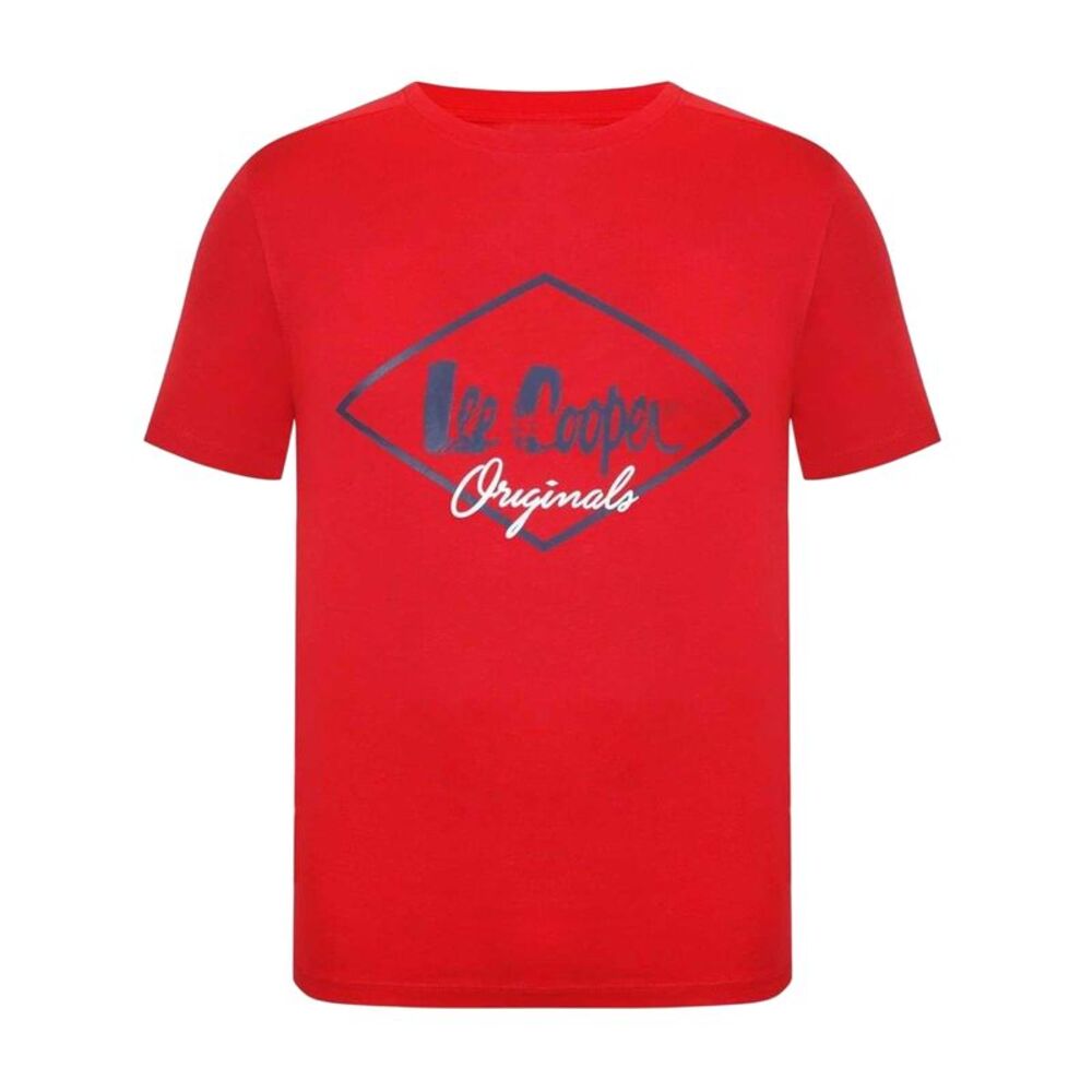 Lee Cooper Mens Originals Logo T-Shirt / Red